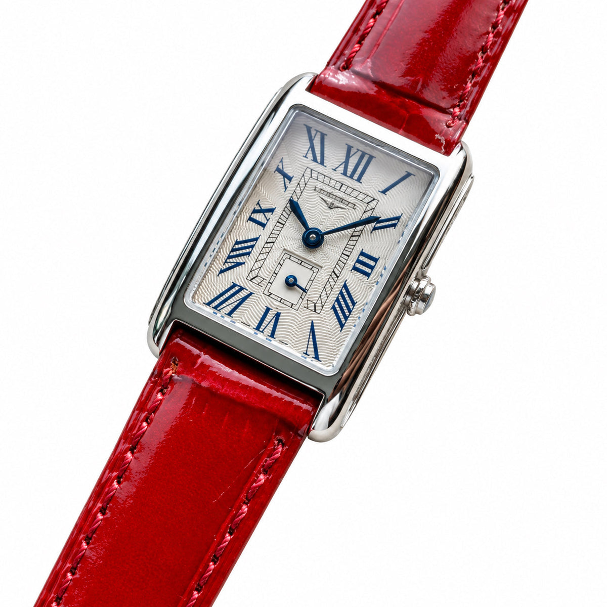 Cartier Tank Must Watch – Silver Case Red Leather Strap