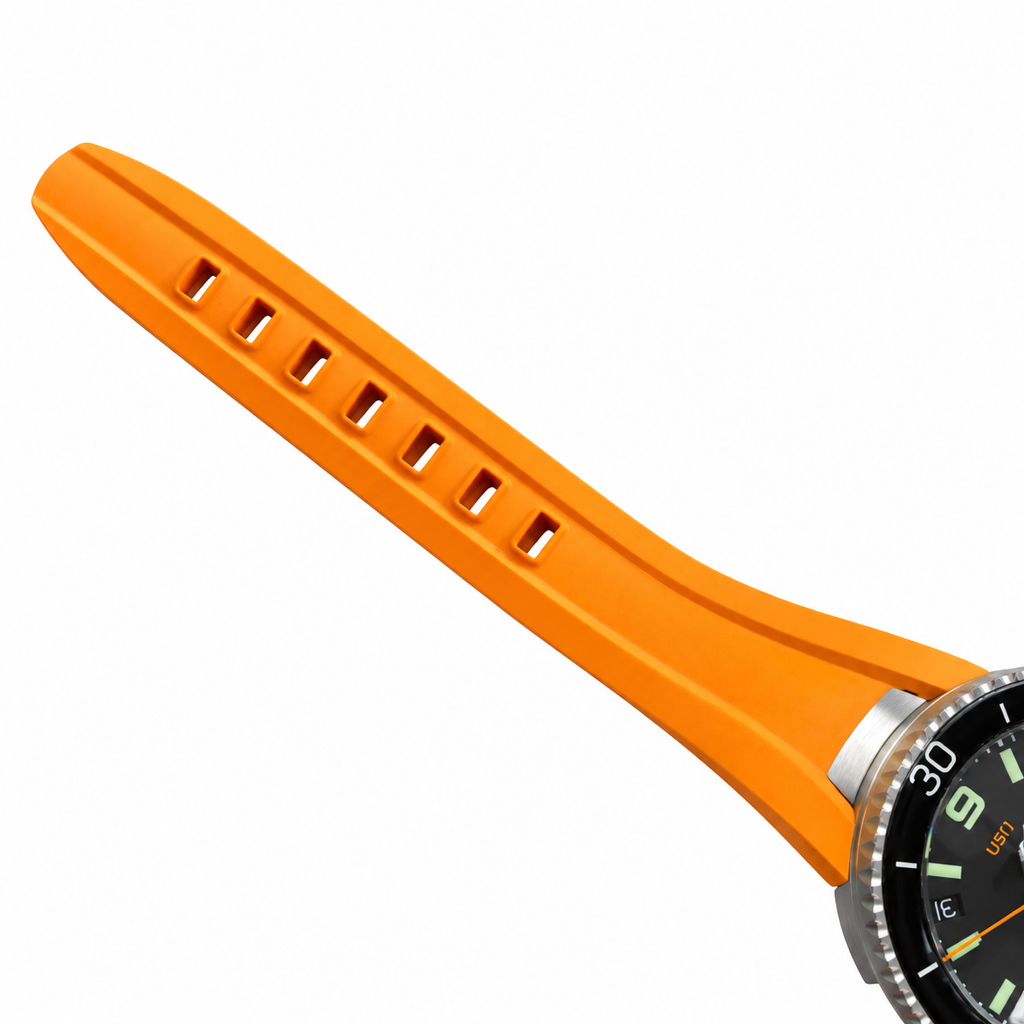 Blancpain Fifty Fathoms Tech Black Dial Orange Rubber Dive Watch