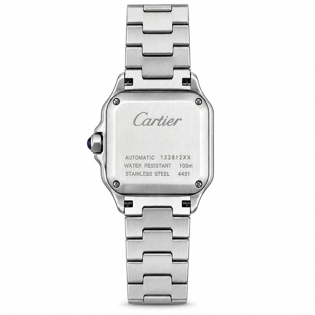 Cartier Santos Medium Steel White Dial Quartz Bracelet Watch – KDY