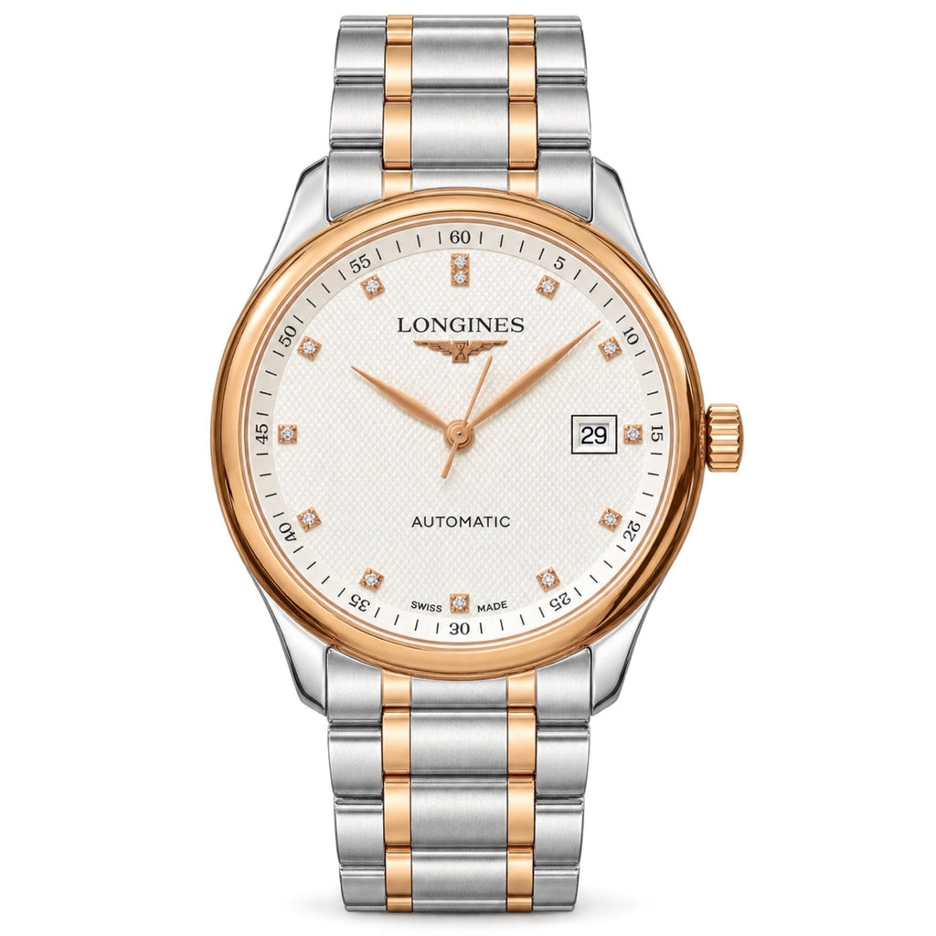 Longines Master Collection – Diamond Dial Rose Gold Two-Tone Bracelet