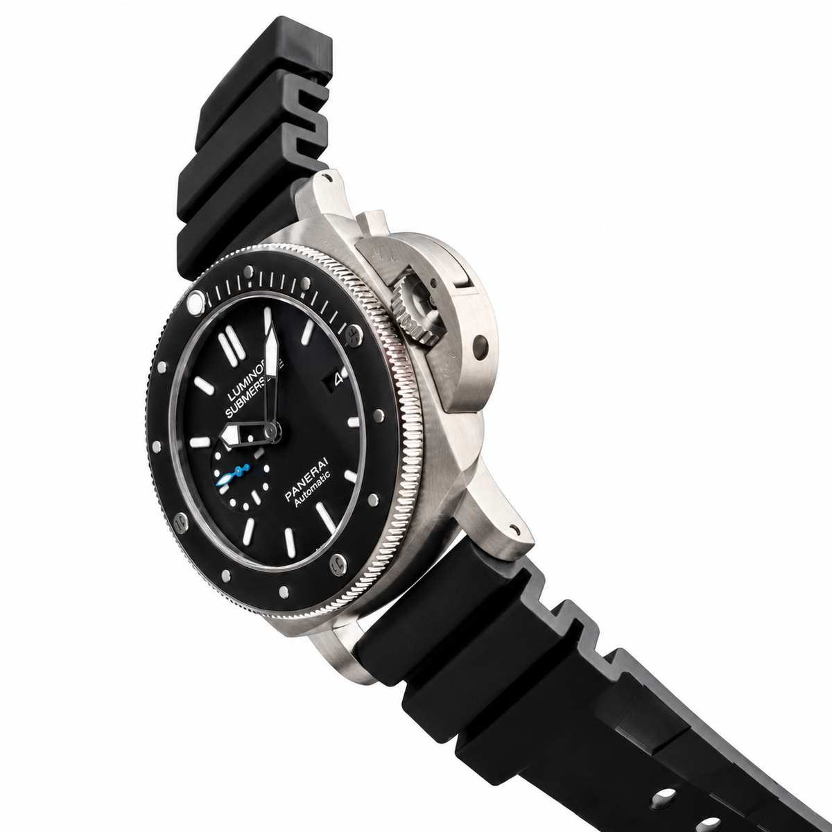 Panerai Submersible Automatic 44mm Men's Steel Watch Green Dial