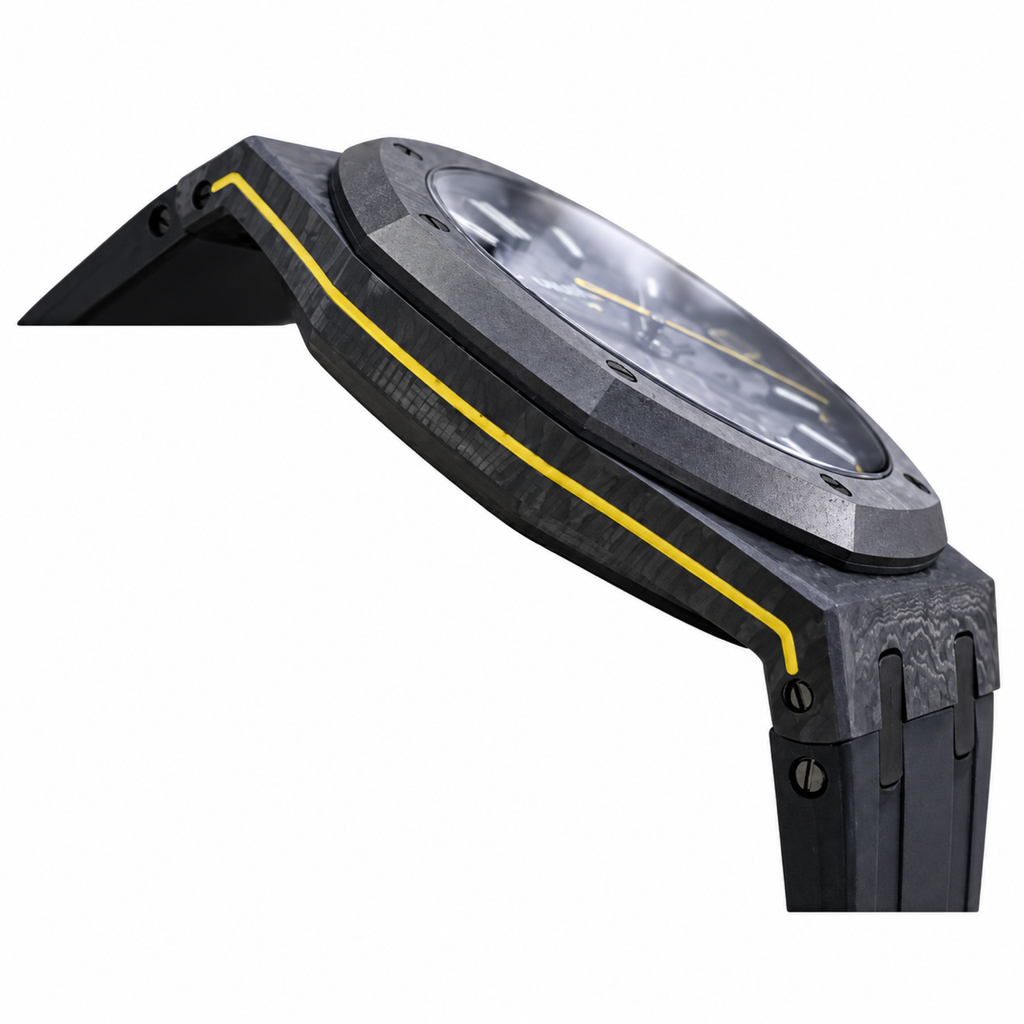 NORQAIN Independence 40mm Carbon Black Yellow Watch