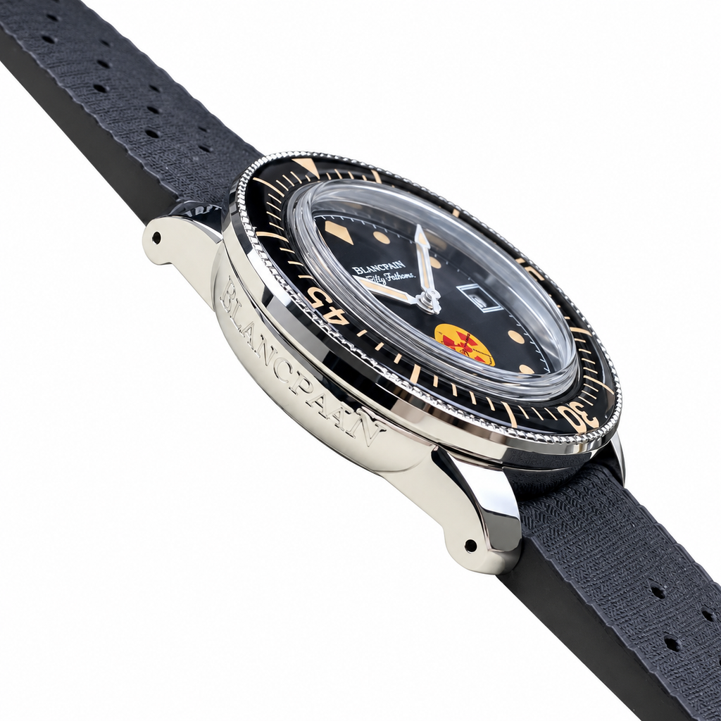 Blancpain Fifty Fathoms No Rad – Black Dial Gold Indices Swiss Automatic Dive Watch